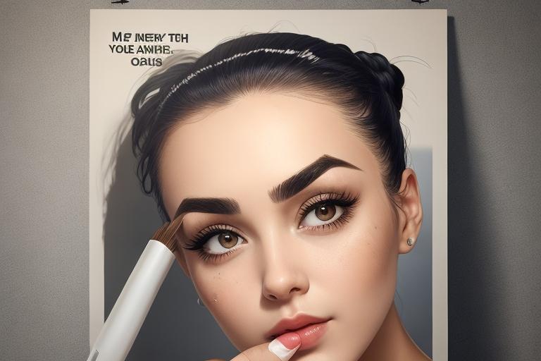 Dreamshaper v7 make a poster taking care of eyebrows 0